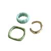 3Pcs/Set Stackable Irregular Waves Bangle Chunky Cuff Bangle Boho Bangle Bracelet  for Women