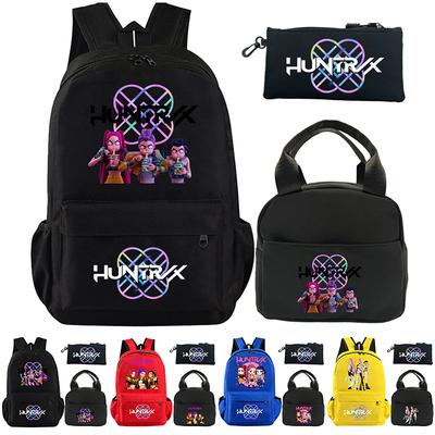 3 Stück/Set K-POP Bedruckter Rucksack mit Umhängetasche Federmäppchen für Teenager Schüler Junge Mädchen Schultasche Großes Fassungsvermögen Wasserdicht Schulranzen Kindergeschenk