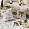 Korean Trendy Bow Cushion Cover Breathable Linen Pillow Cover Skin-Friendly Home Decor Pillowcase With Hidden Zipper