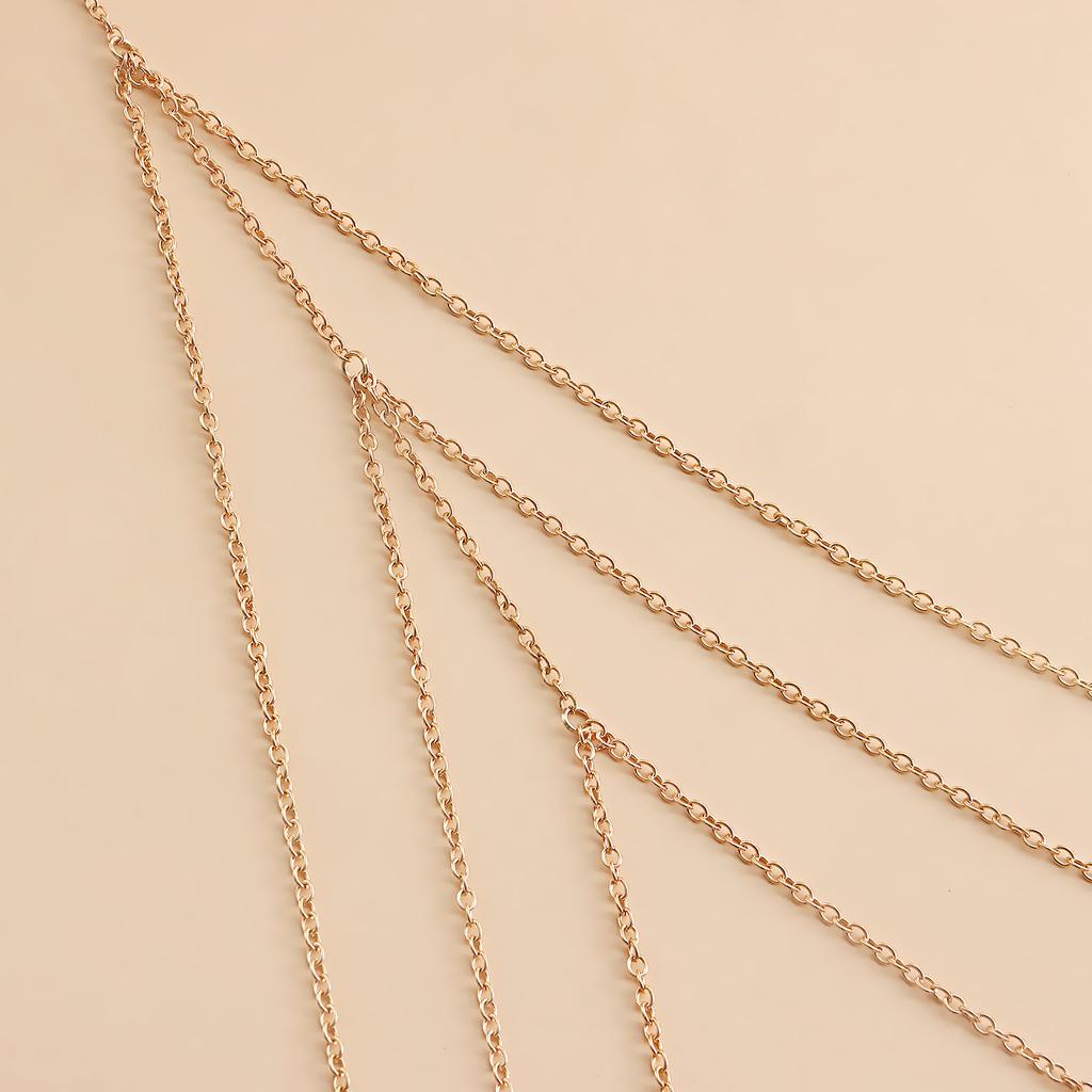 European and American, Casual Versatile Leg Ring Body Chain, Sexy Sweet and Cool Wind Elastic Belt Metal Wind Thigh Chain