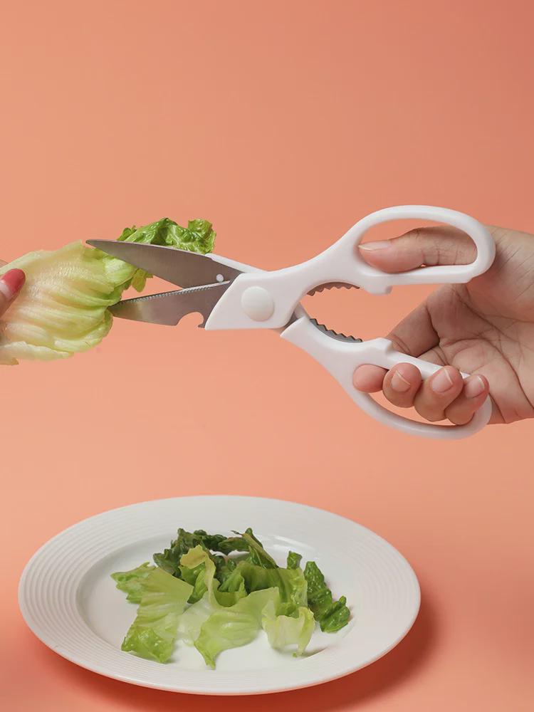 Mimu Multifunkční kuchyňské nůžky z nerezové oceli v japonském stylu pro stříhání masa, ryb a kuřecích kostí.