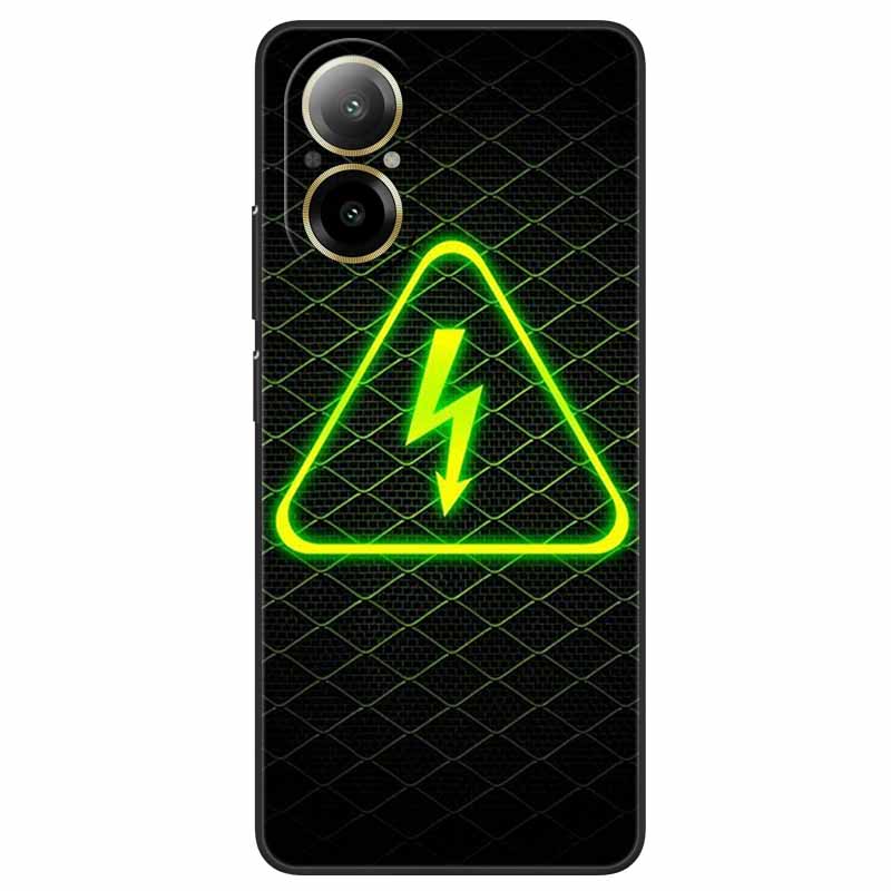 For Realme C67 4G Case Animals Painted Black TPU Silicone Soft Bumpers for RealmeC67 4G C 67 RMX3890 Phone Covers Wolf Cool Bags