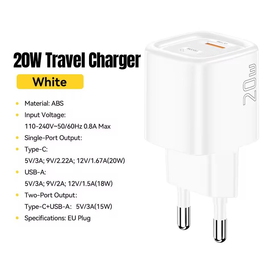 Essager 20W USB C Nabíječka Přenosná Nabíječka Typu C Podpora PD Rychlého Nabíjení Pro iPhone 16 15 14 13 12 11 Pro Max 8 Rychlá Nabíječka