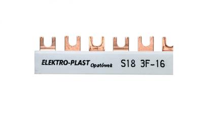 Verbindungsklemme 3P 80A 16mm2 Gabel (18mod.) 3F S18 3F-10 45.318