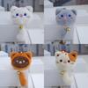 Adorable Cartoon Plush Cat Keychain Soft Pp Cotton Filling Cute Toy For Students