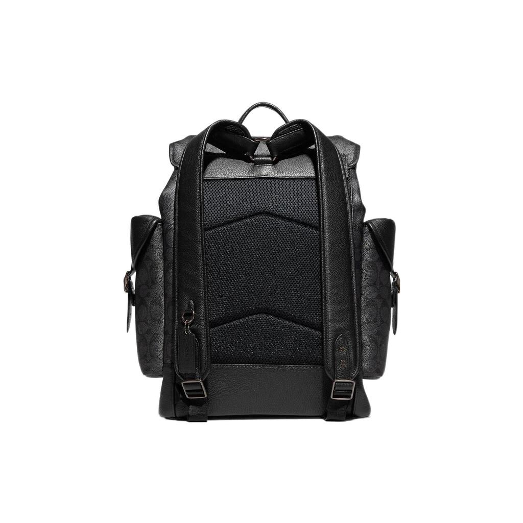 New COACH Hitch Canvas With Leather Backpack Tubas Men's Black CE472-CHR