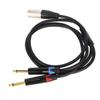 Dual 1 4 Inch to XLR Male Y Splitter Cable XLR Male to Dual 6.35mm TS Mono Plug Microphone Sound Converter Adapter