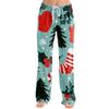Women's Christmas Print Casual Pants with No Pockets for Holiday Wear