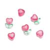20Pcs/Lot 12*12.3mm Small Flowers Heart Leaves Glass Loose Beads for Jewelry Making Handmade DIY Bracelet Necklace Accessories