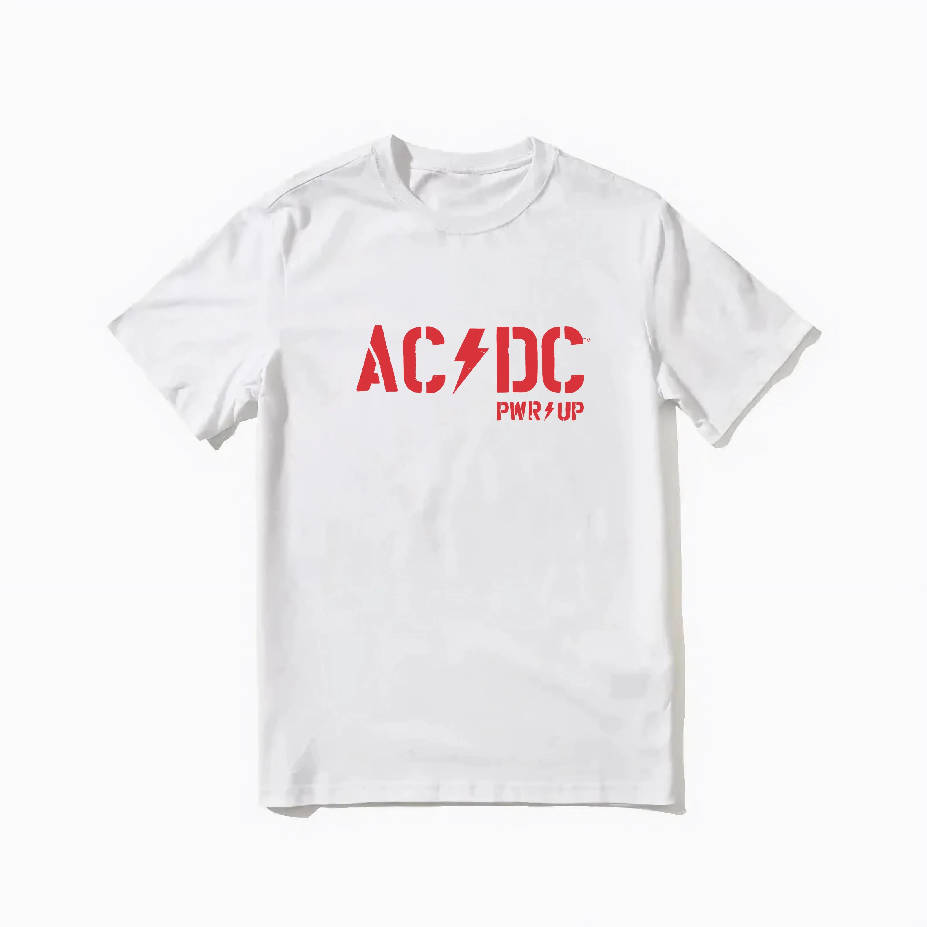 

2024 НОВАЯ летняя футболка World AC Tour DC PWR Up, хлопковая футболка унисекс WoUnisex, популярная повседневная футболка унисекс 4XL