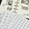 Glitzernde metallische Sternaufkleber Haftende Sternaufkleber Etiketten für Scrapbooking Geschenkpapier Journal Kinder Motivationsaufkleber