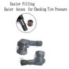 1Pc 90 Degree CNC Motorcycle Tire Valve Stems 17mm Universal CNC Aluminum Tubeless Valve Stems 10 Color Valve Caps