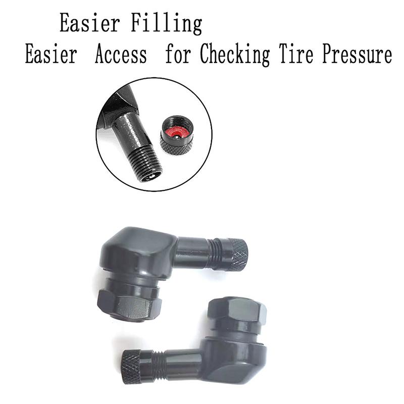 1Pc 90 Degree CNC Motorcycle Tire Valve Stems 17mm Universal CNC Aluminum Tubeless Valve Stems 10 Color Valve Caps