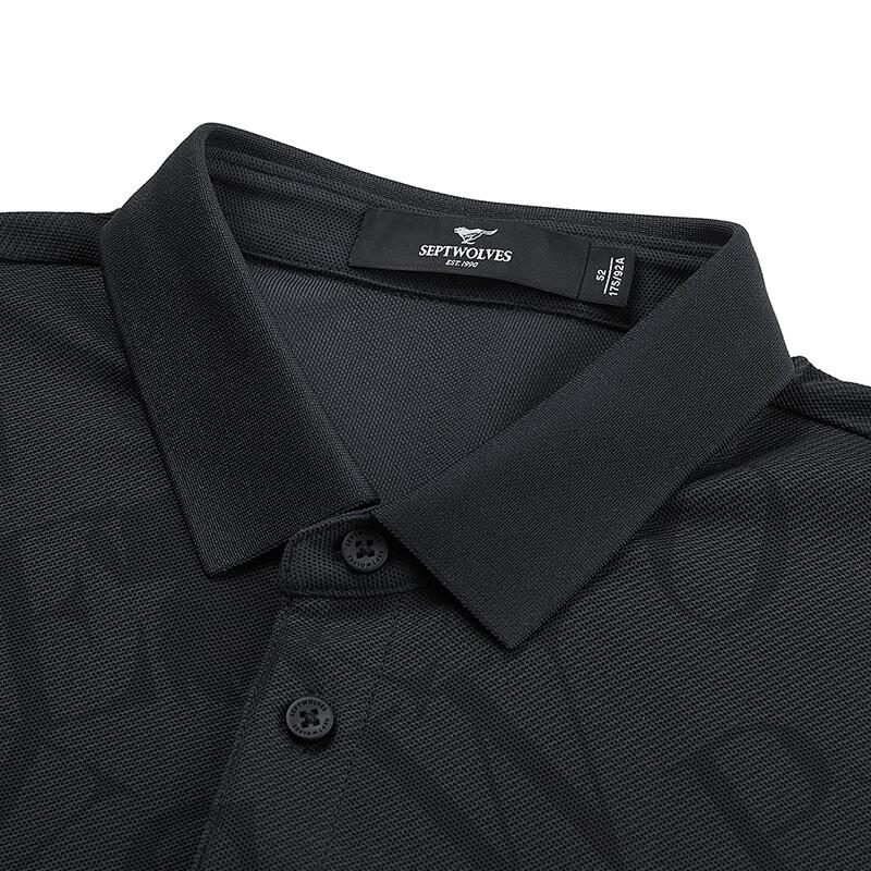 Seven Wolves Men's Letter Print Polo T-Shirt