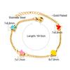 Colorful Cute Enamel Beaded Bracelet Waterproof Delicate Versatile Women's Jewelry Accessory