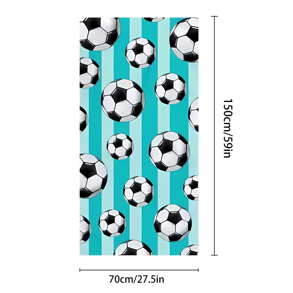 Football-themed beach towels Durable microfiber baths Beach and pool World Cup