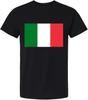 Italy Flag Tee Unisex T-Shirt for Men Or Women, Black