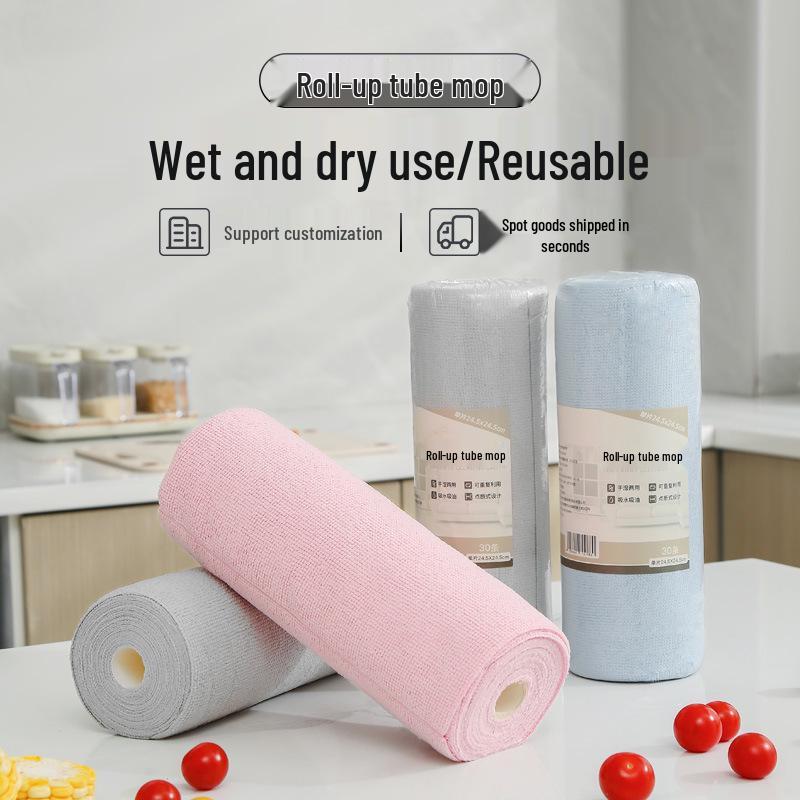 Disposable Dot-Break Microfiber Dishcloth: Dry/Wet Dual-Use Lazy Cleaning Towel