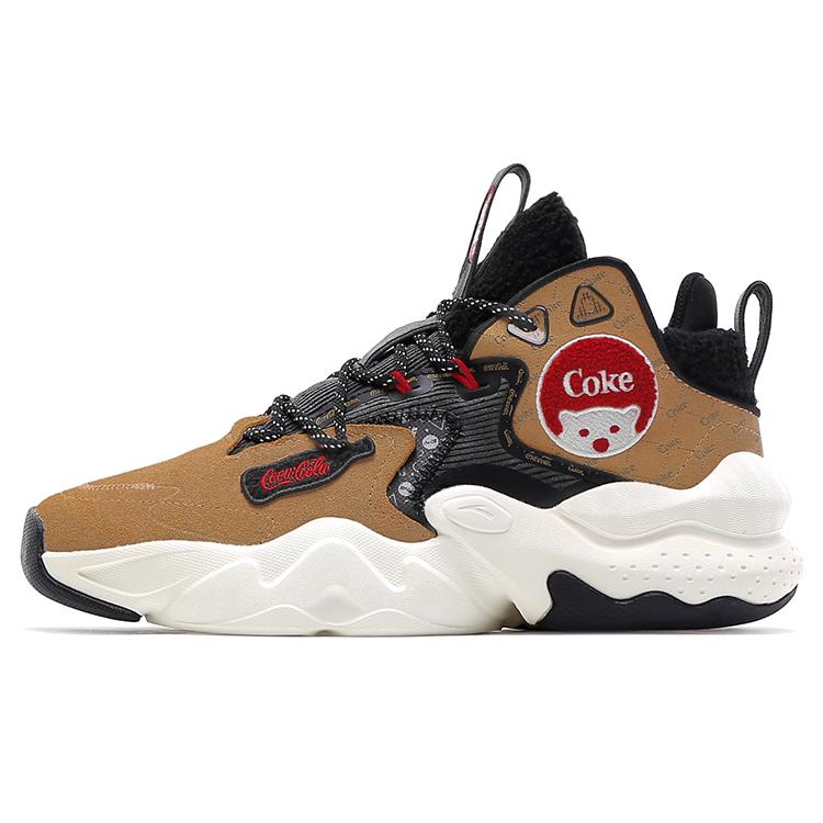 

New Coca Cola x Anta Life Collection Shock Absorbers Slip Resistant Abrasion Resistant Mid top Chunky Sneakers Men s Brown 112148080S-1 42