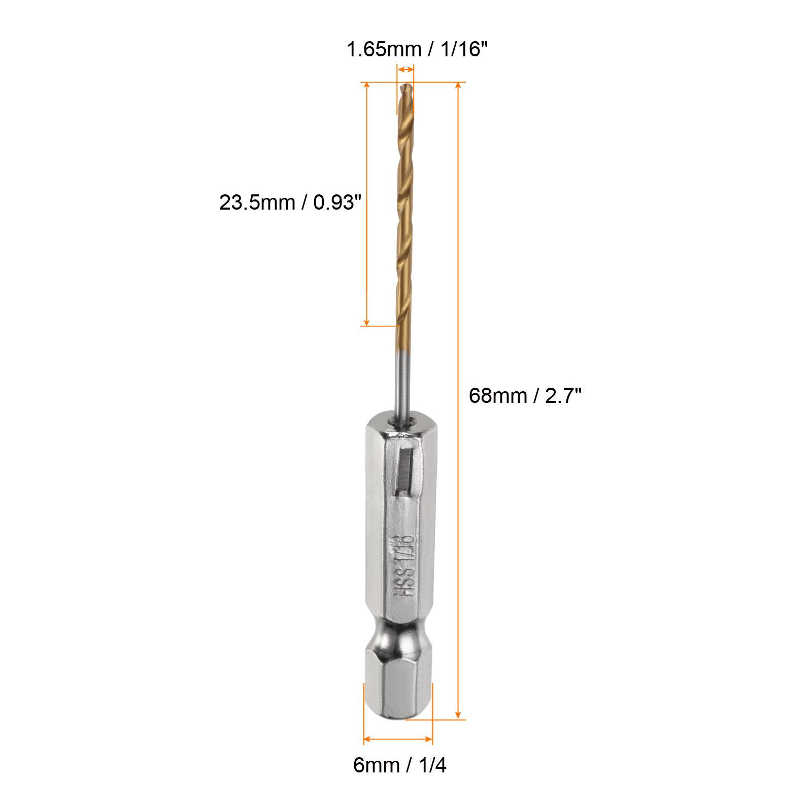 

10/24pcs Twist Drill Bit with 1/4 Hex Shank Drill Bits M35 High Speed Steel Titanium Drill Bits for Wood Stainless Steel Metal