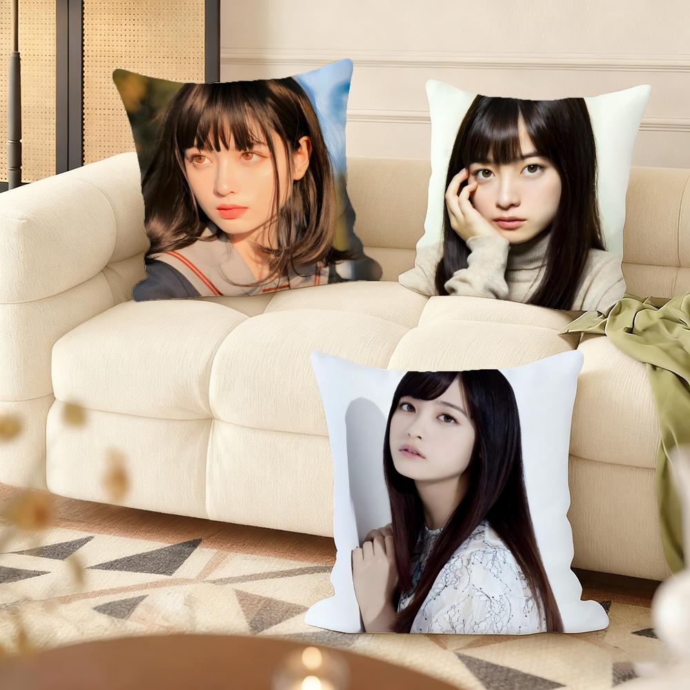 HHashimoto KannaS Cushion Cover Soft Plush Throw Pillow Cover  DoubleSided Printed Cushion Case  Cozy Sofa  Home Decor