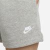 Nike Embroidered Logo Fleece-Lined Sports Shorts Women Bottoms Grey DQ5803-063