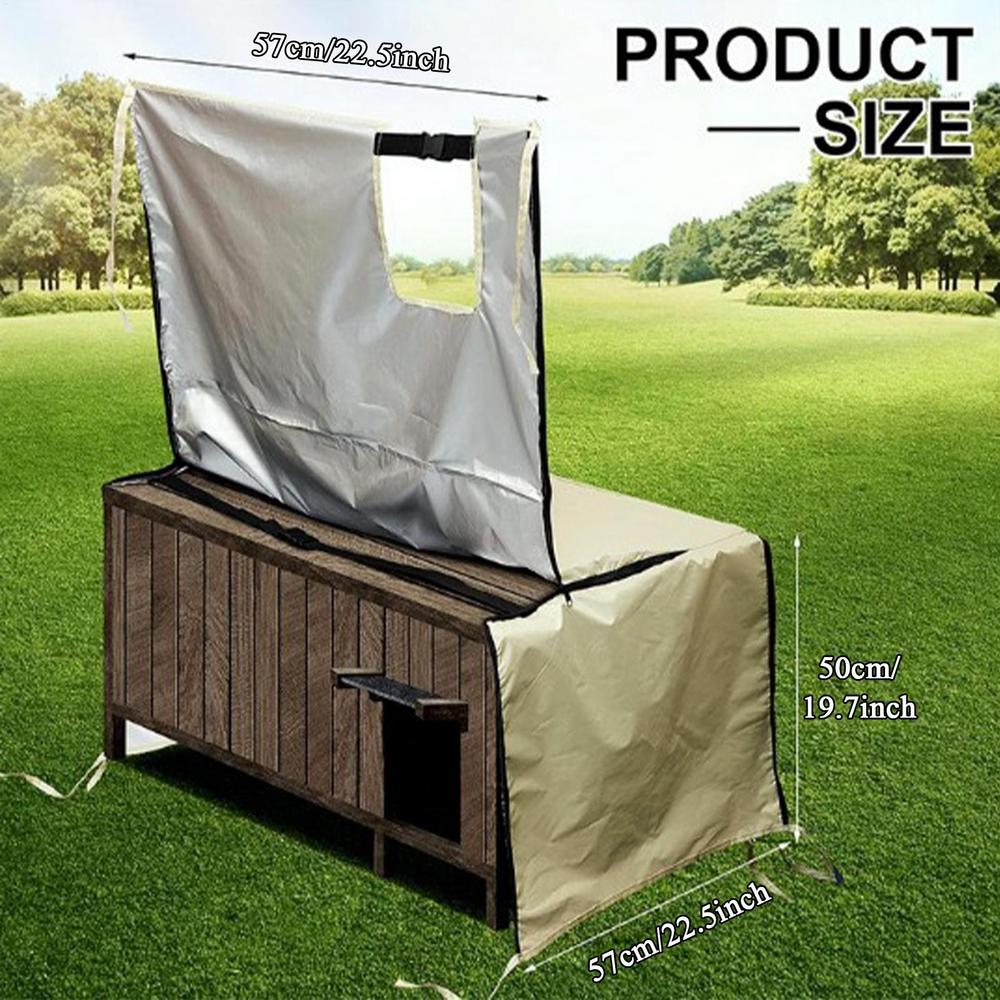 

Dog Kennel Cover Insulated Breathable Shade Dog Kennel Cover Outdoor Waterproof for Winter Outside Patio Camping Home Puppy зелений