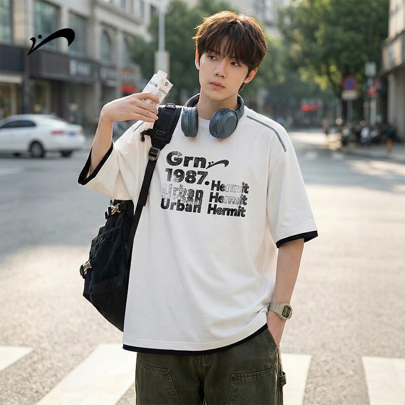 Guirenniao Men s American Print Cotton T-Shirt 3XL