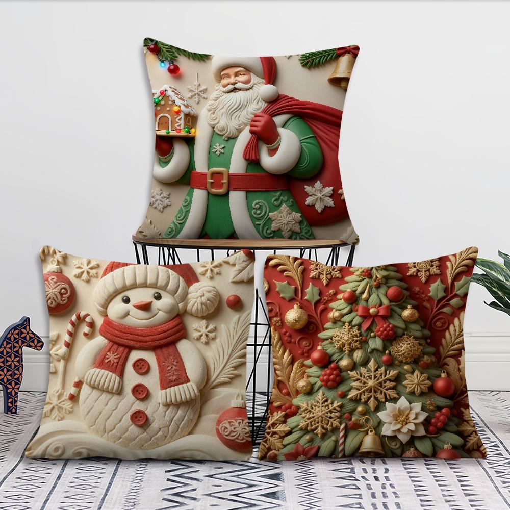 Santa Claus reindeer snowman ww cushion cover Best Home Office Coffee Pillow Sofa Printing Decoration Room Shop Car Nordic Hit