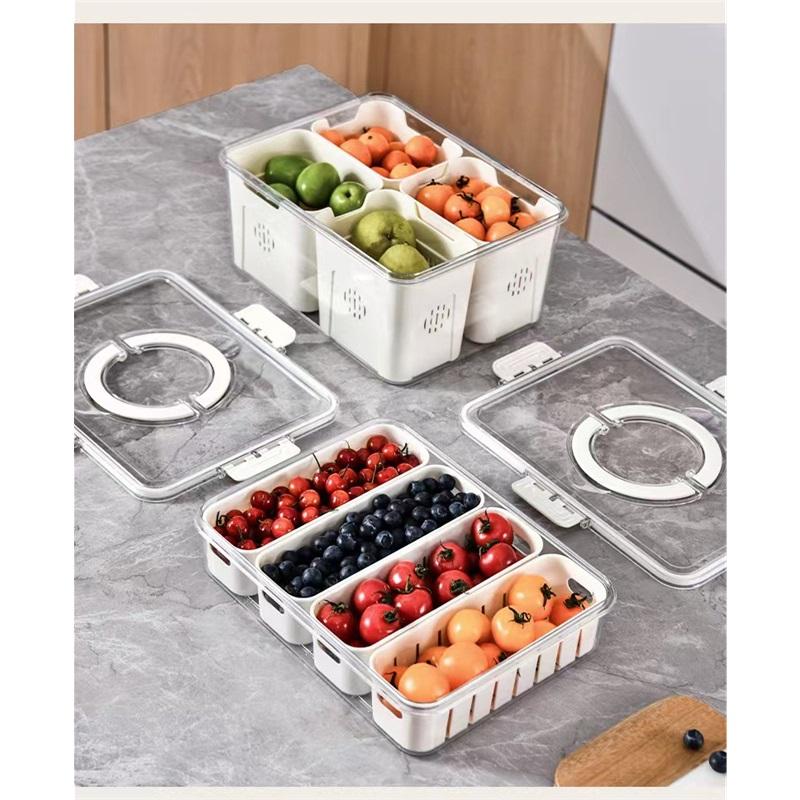 Refrigerator Organizer Food Grade Freshness Special Kitchen Fruit Meat Freezer Storage Organizer