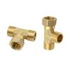 Raccordo a T filettato in ottone da 1/2 pollice, splitter d'acqua a forma di T, raccordi in rame per idraulica, connettori maschio/femmina da 1/2 pollice, 1 pezzo