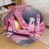 1 Stück High Heels Lippenstift Automatischer Öffnungs-/Schließschirm Kompakter Faltbarer Schirm mit 8-Rippen-Gestell leichtes Design, Hochwertiger Stoff1178A