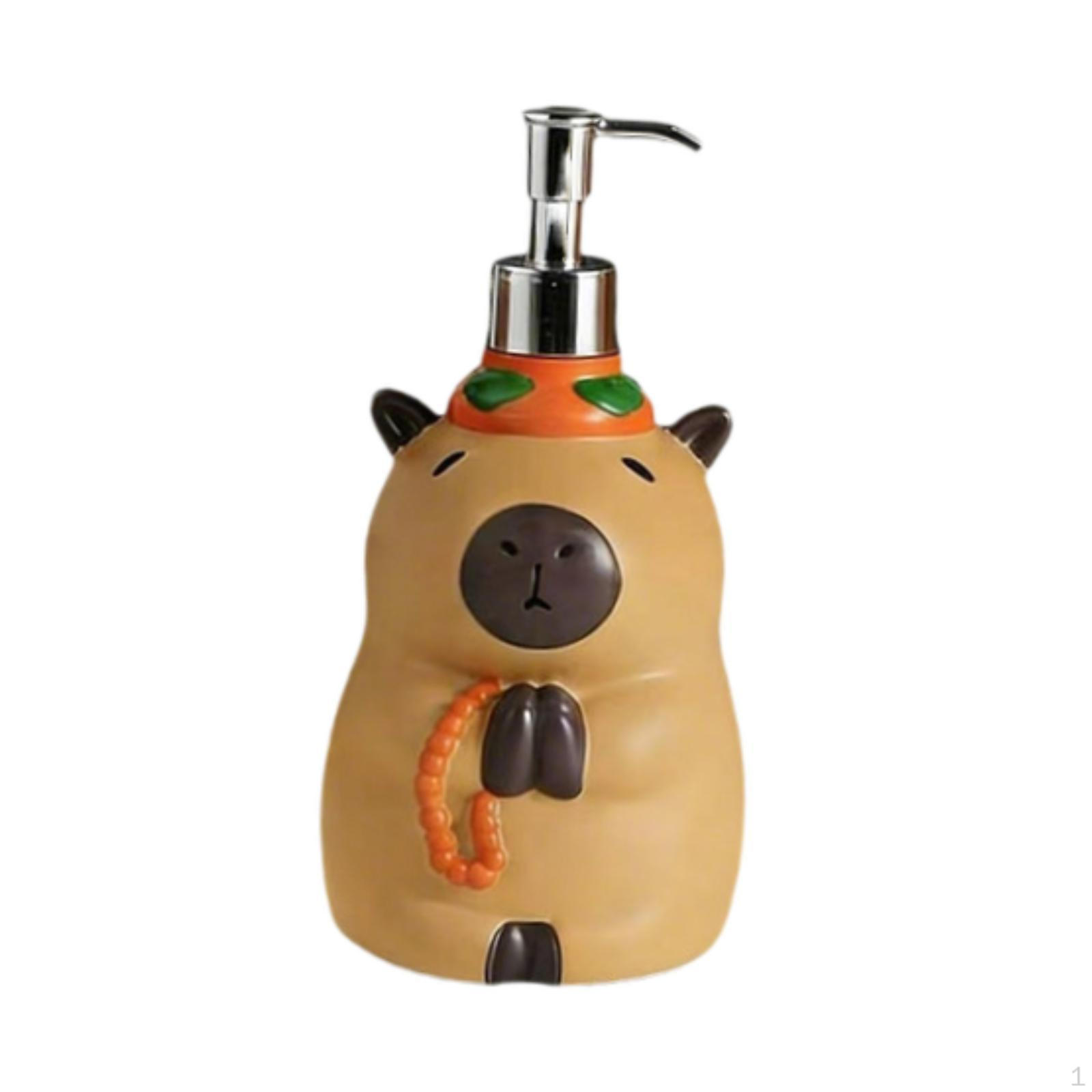 

Capybara Hand Soap Dispenser Dish Pump Bottle Portable Modern Refillable Empty for