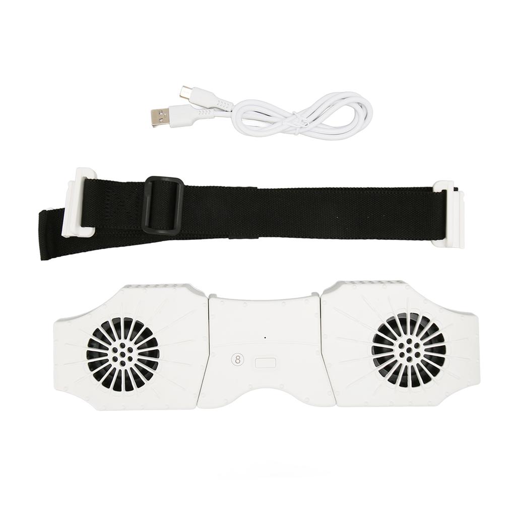 Waist Fan 3 Speed 8000mAh 5V 2A Type C Fast Charging Portable Wearable Belt Fan for Climbing Hiking