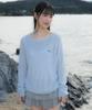 ROSEFRANTZ Boatneck Sheer Basic Knit [Sky Blue]