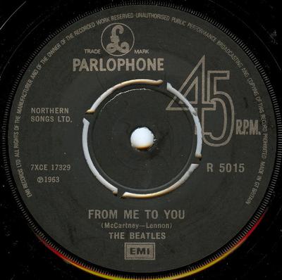 7inch Record BEATLES - From Me To You C/w Thank You Girl R5015 Parlophone, App 1976 UK Rock Used