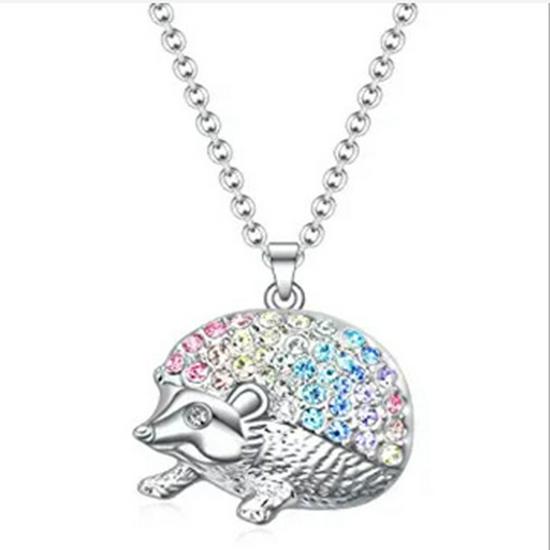 Colorful Alloy Dancing Girl Necklace for Women