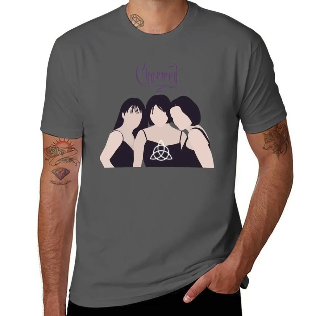 Charmed 1998 TShirt Summer Tops Hippie Clothes Blouse Plain White T Shirts Men