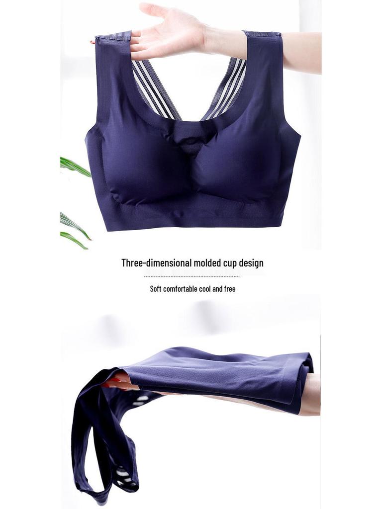 Nahtloser Sport-BH für Damen - Große Größen, Ohne Bügel, Schlafunterstützung, Stoßfest.