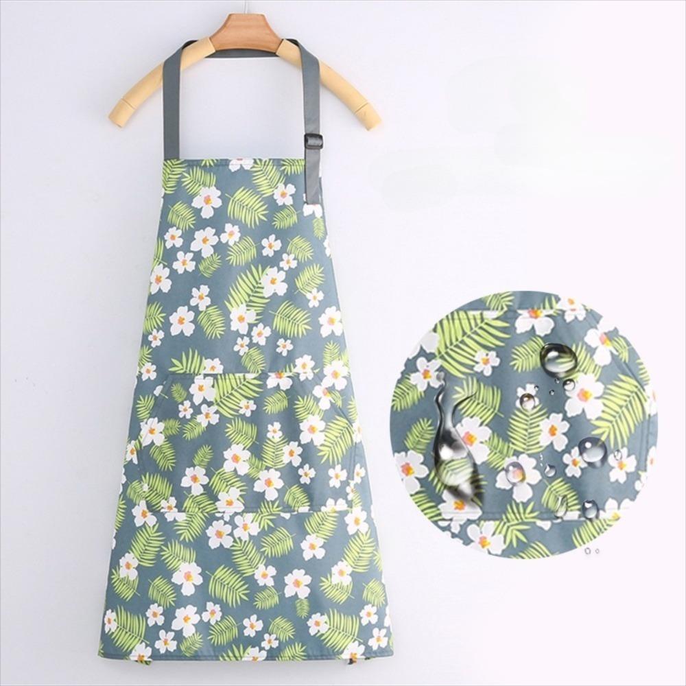 Nieuwe Bloemenprints Keuken Schort Waterdicht Oliebestendig Keuken Schort Anti-vlekken Mouwloos Horeca Ober Werkkleding