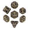 Cusdie Metal Music DND Dice with Small Bells - Unique Sound and Exquisite Hollow Design for D&D Tabletop RPG Gaming Enthusiasts