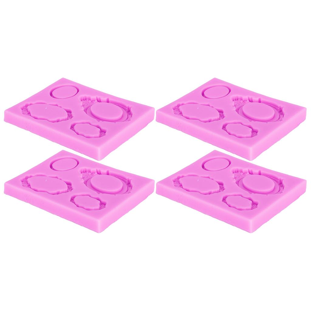 4pcs Picture Frames Silicone Mold Cake Decorating Photo Frame Chocolate Making Mold