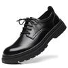 Derby Patent Leather Men's Shoes Fashionable and Versatile British Style Daily Leisure Business and Office Classic Groom's Shoes