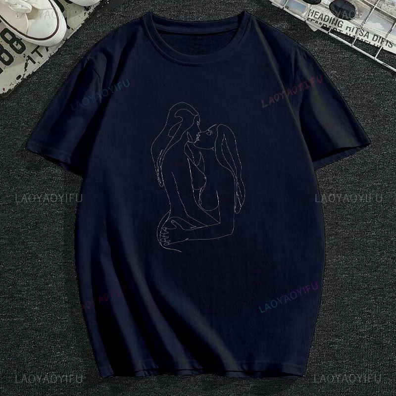 Hot Funny Lesbian Kiss Nun Bondage Satanic Bdsm Woman T Shirt T-Shirt Gym Men Sport Women Shirt Gym Own Design T Shirt Manga