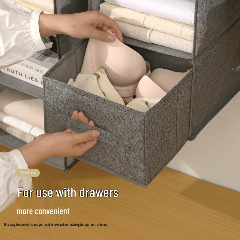 Foldable Multi-Layer Hanging Bag for Wardrobe Storage – Organize Socks, Underwear, and Clothes