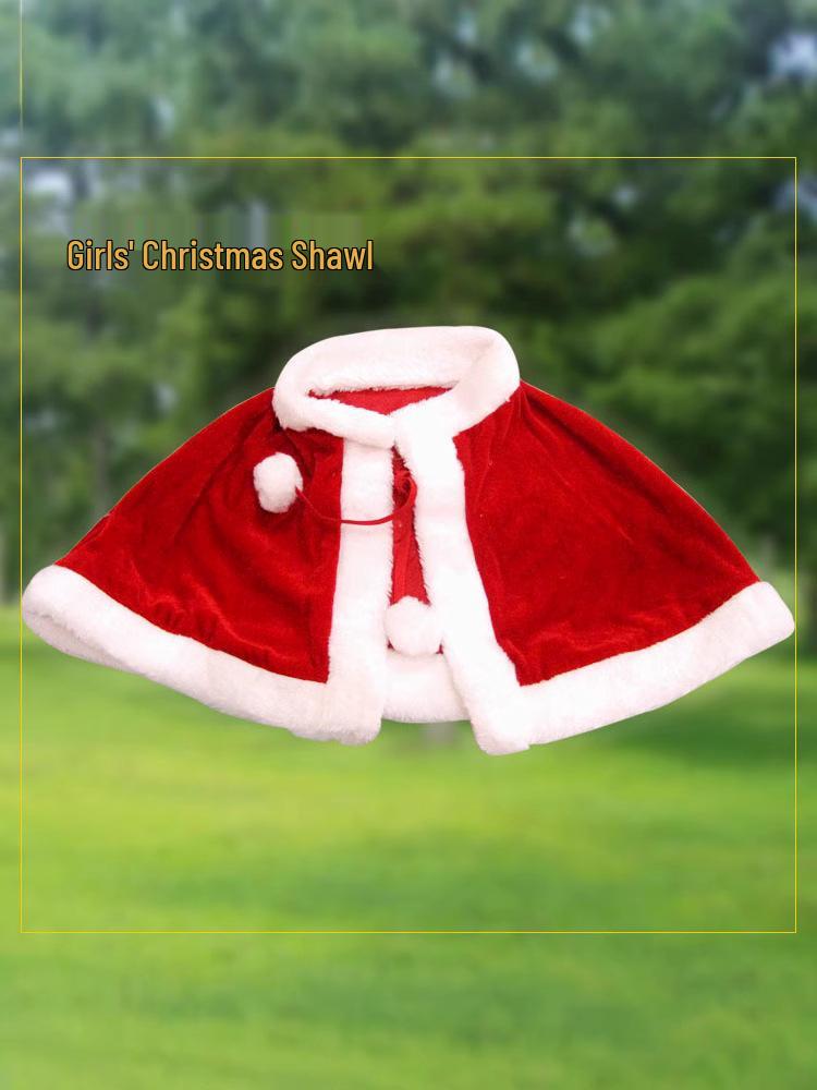 Sciarpa e Mantello Performance di Babbo Natale - Costume da Gioco di Ruolo Natalizio per Adulti e Bambini