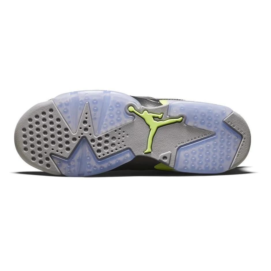 AIr Jordan 6 Low GG 'Dark Grey' (Unisex) Dark Grey / Ultraviolet-Wolf Grey-Ghost Green Vintage Basketball Shoes 768878 008