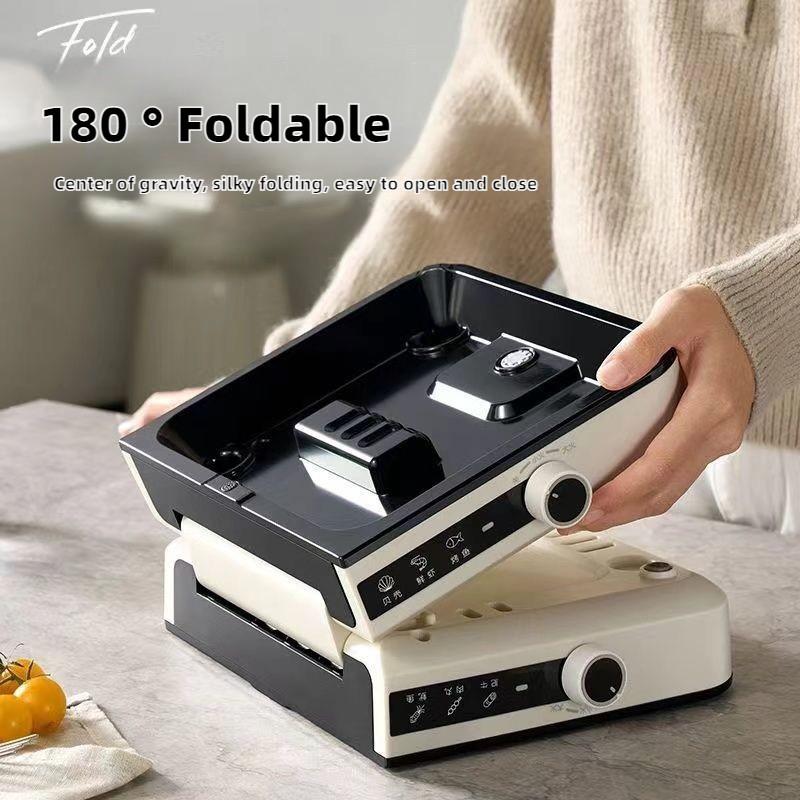 Electric Hot Pot 3L+3L Electric Cooker Stew Pot Folding Dual Steamboat Pot Mandarin Duck Pot Split Foldable Double Flavor