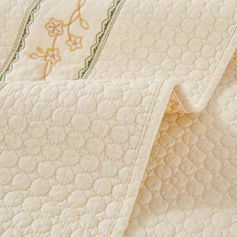 Purified Cotton Solid Color Sofa Cushion Anti-Slip with Exquisite Embroidery Durable Seat Cover Floral Decor Sofa Slipcover