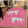 Tappeto Boemo Tibetano Tigre Floreale Tappetino da Pavimento Comodino Antiscivolo Vintage Tappeto Animale Tappeti Marocchini per Soggiorno Decorativo